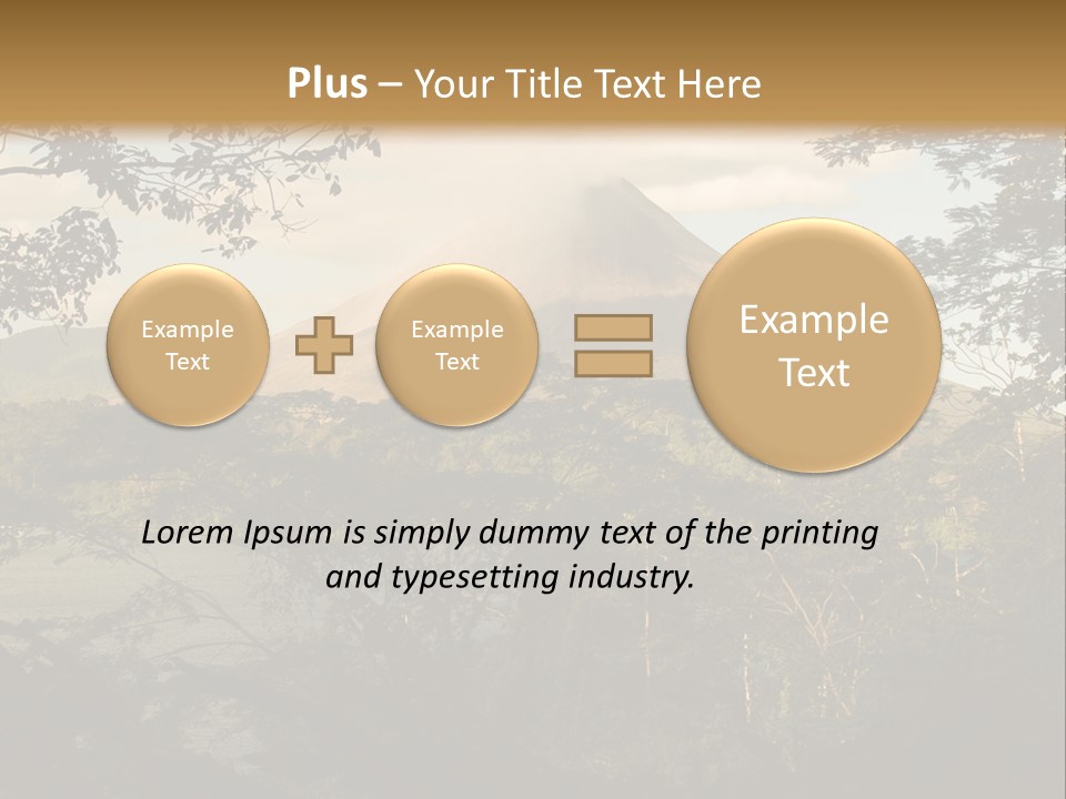 View Of The Arenal Volcano In Costa Rica PowerPoint Template