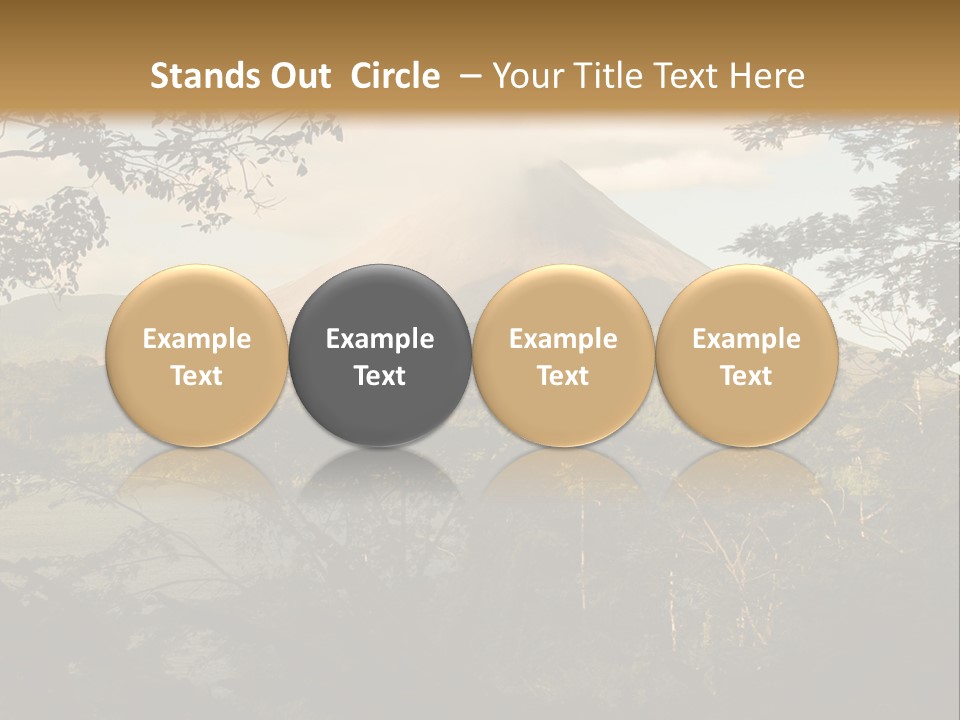 View Of The Arenal Volcano In Costa Rica PowerPoint Template