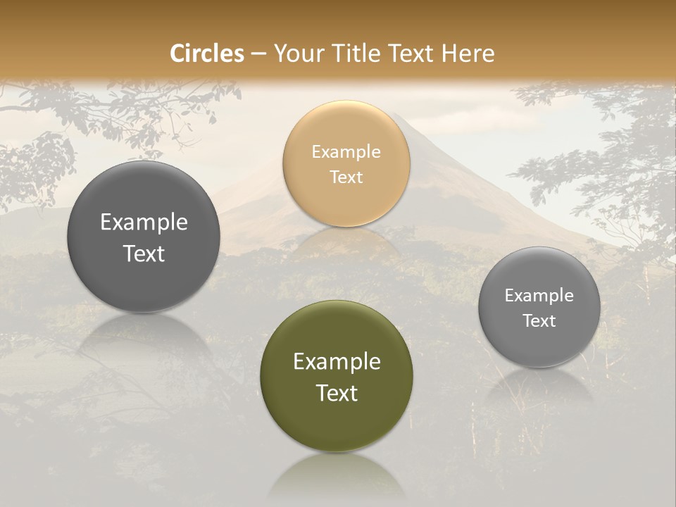 View Of The Arenal Volcano In Costa Rica PowerPoint Template