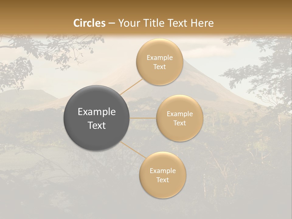 View Of The Arenal Volcano In Costa Rica PowerPoint Template