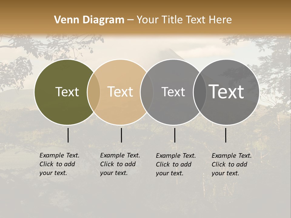 View Of The Arenal Volcano In Costa Rica PowerPoint Template