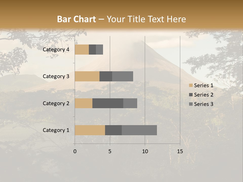 View Of The Arenal Volcano In Costa Rica PowerPoint Template