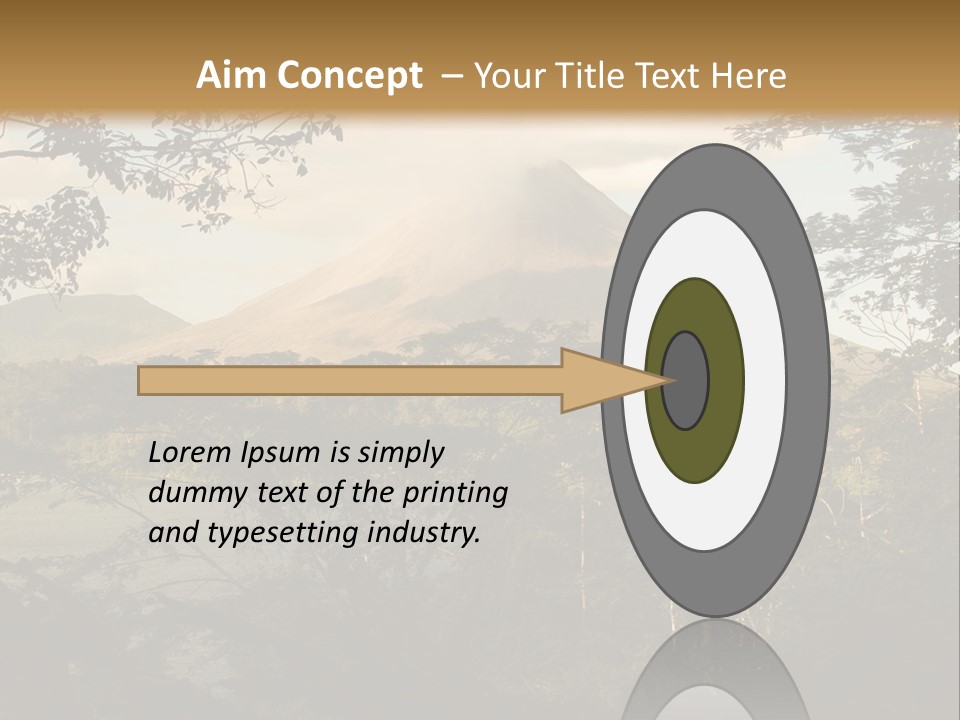 View Of The Arenal Volcano In Costa Rica PowerPoint Template