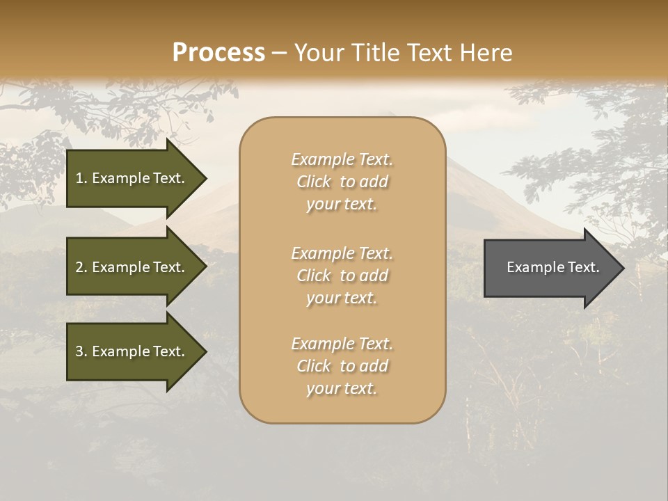 View Of The Arenal Volcano In Costa Rica PowerPoint Template