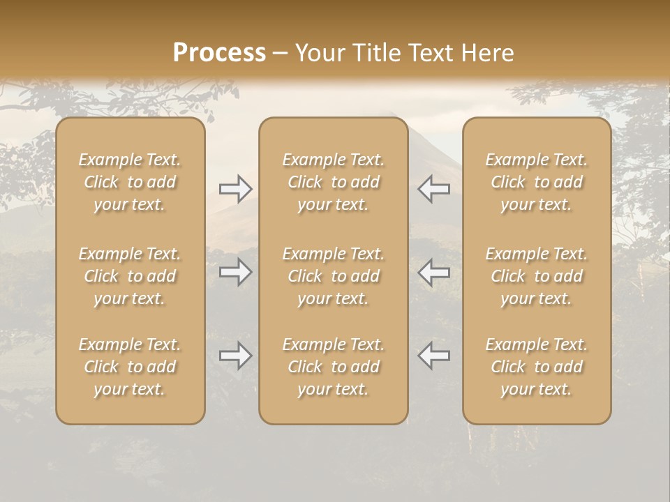 View Of The Arenal Volcano In Costa Rica PowerPoint Template