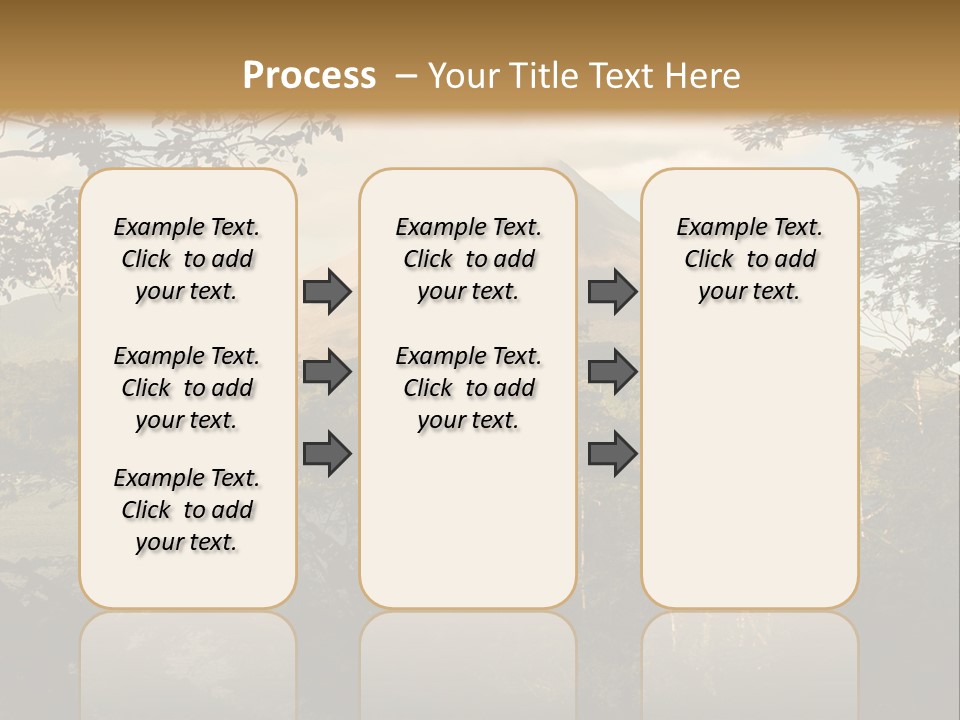View Of The Arenal Volcano In Costa Rica PowerPoint Template