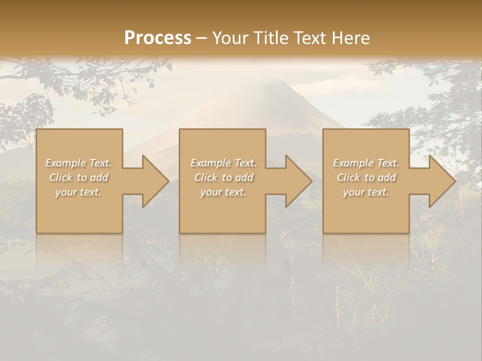 View Of The Arenal Volcano In Costa Rica PowerPoint Template