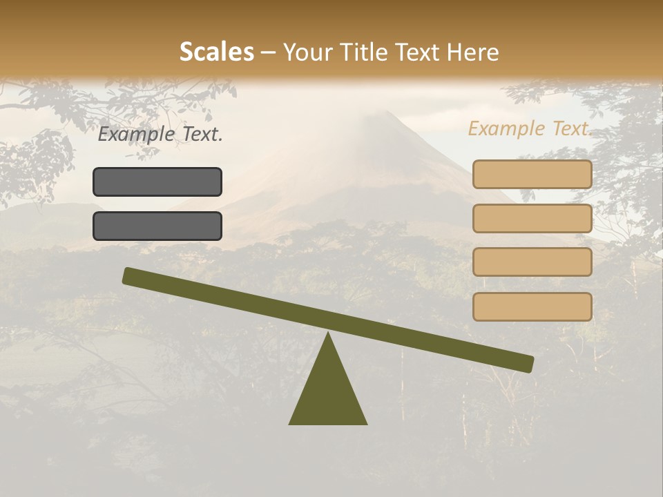 View Of The Arenal Volcano In Costa Rica PowerPoint Template