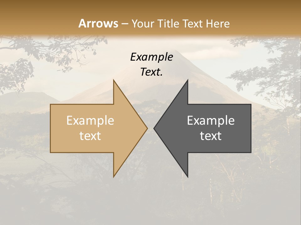 View Of The Arenal Volcano In Costa Rica PowerPoint Template