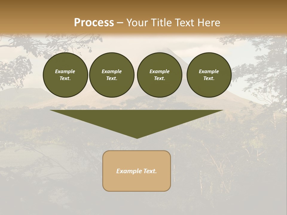 View Of The Arenal Volcano In Costa Rica PowerPoint Template