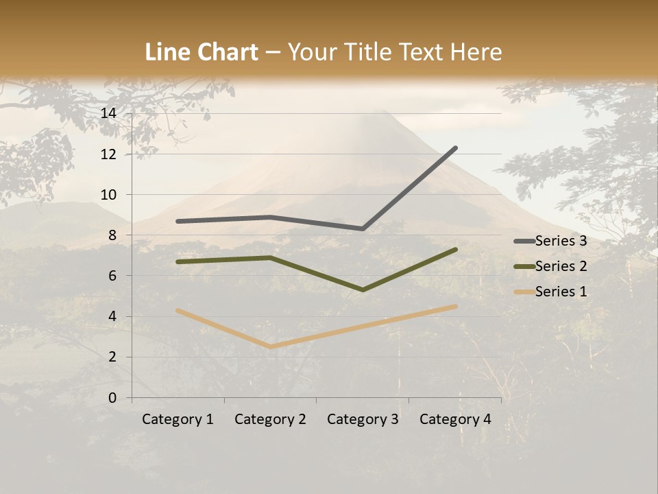 View Of The Arenal Volcano In Costa Rica PowerPoint Template