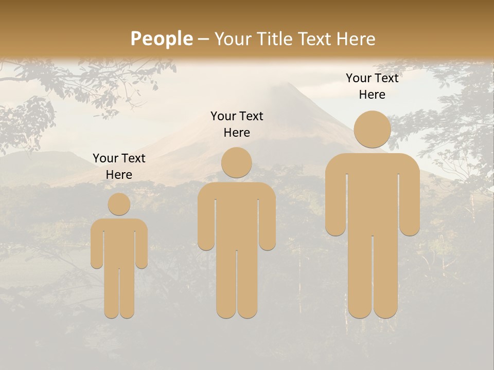 View Of The Arenal Volcano In Costa Rica PowerPoint Template