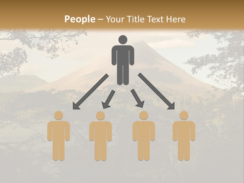 View Of The Arenal Volcano In Costa Rica PowerPoint Template