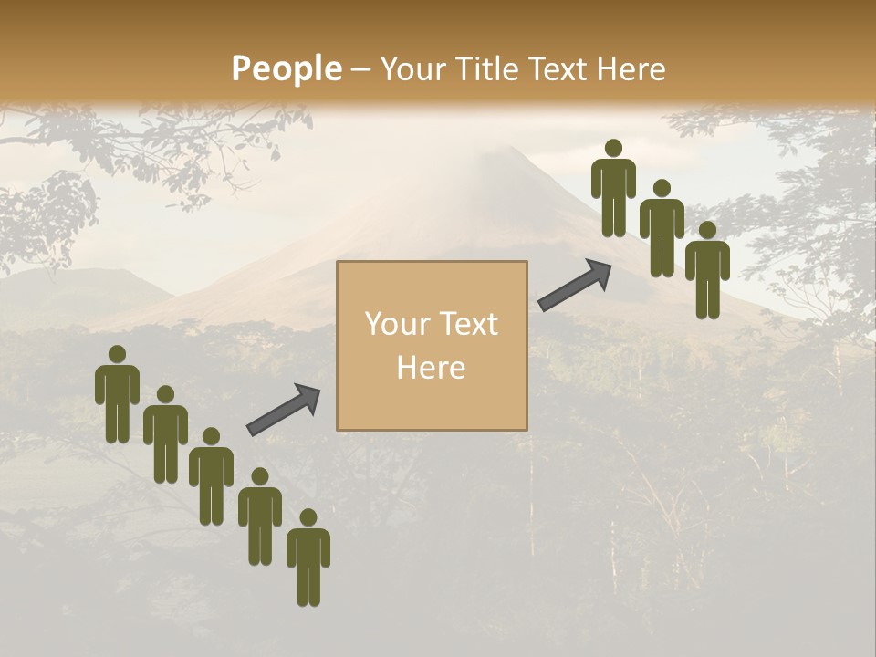 View Of The Arenal Volcano In Costa Rica PowerPoint Template