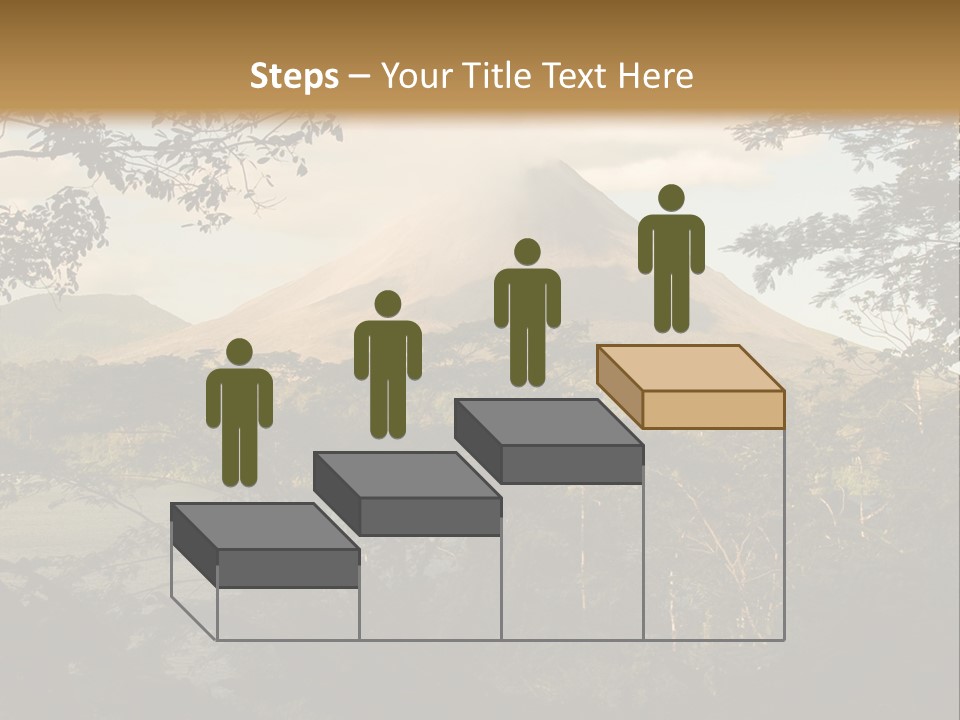 View Of The Arenal Volcano In Costa Rica PowerPoint Template