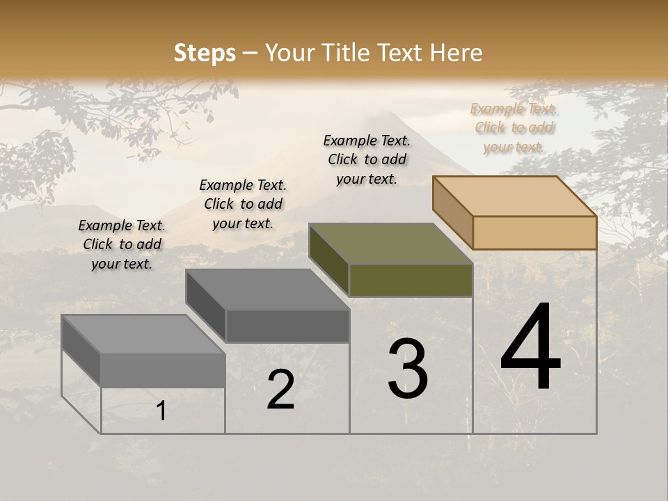 View Of The Arenal Volcano In Costa Rica PowerPoint Template