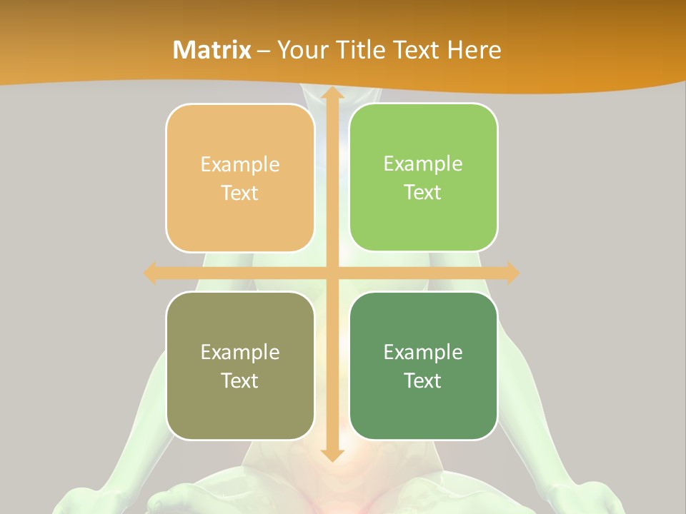 3D Illustration Of Woman Meditating And Energizing Her Energy Centers (Chakras) Through The Lotus Position PowerPoint Template