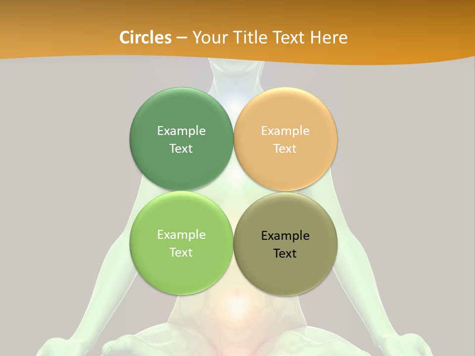 3D Illustration Of Woman Meditating And Energizing Her Energy Centers (Chakras) Through The Lotus Position PowerPoint Template