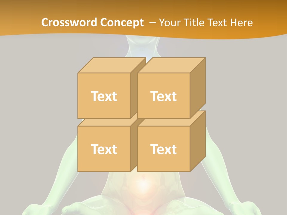 3D Illustration Of Woman Meditating And Energizing Her Energy Centers (Chakras) Through The Lotus Position PowerPoint Template