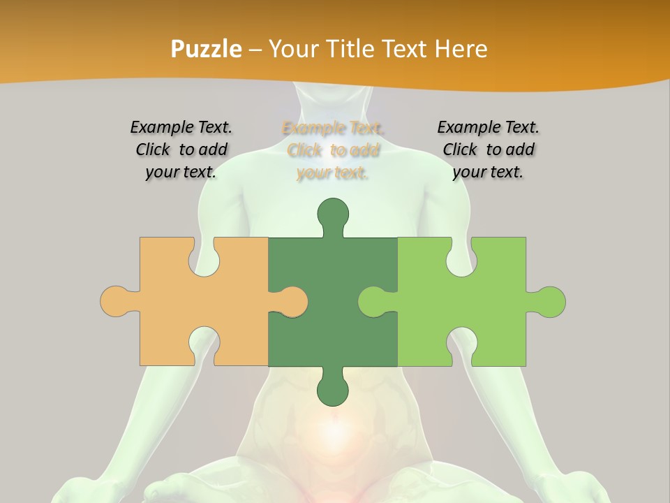 3D Illustration Of Woman Meditating And Energizing Her Energy Centers (Chakras) Through The Lotus Position PowerPoint Template