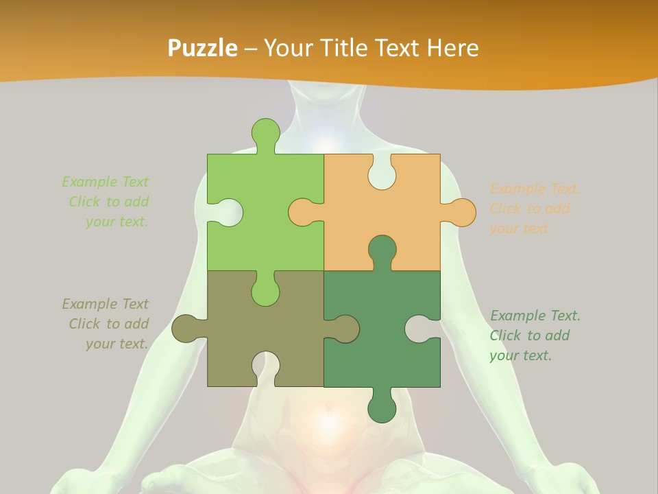 3D Illustration Of Woman Meditating And Energizing Her Energy Centers (Chakras) Through The Lotus Position PowerPoint Template