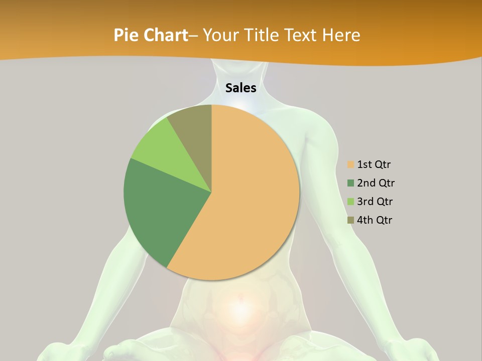 3D Illustration Of Woman Meditating And Energizing Her Energy Centers (Chakras) Through The Lotus Position PowerPoint Template