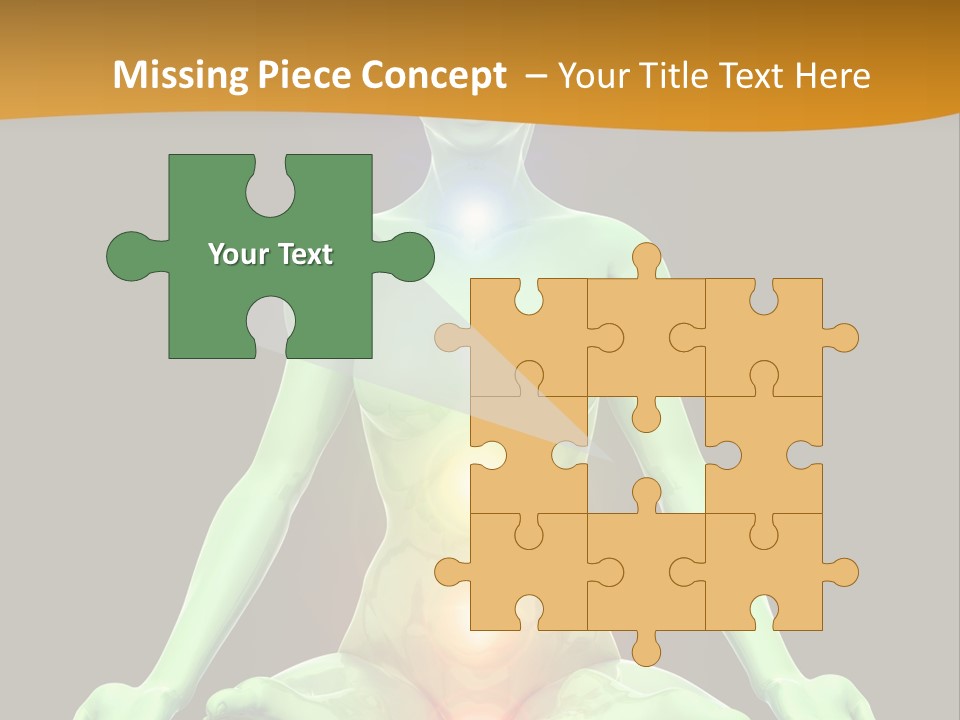 3D Illustration Of Woman Meditating And Energizing Her Energy Centers (Chakras) Through The Lotus Position PowerPoint Template