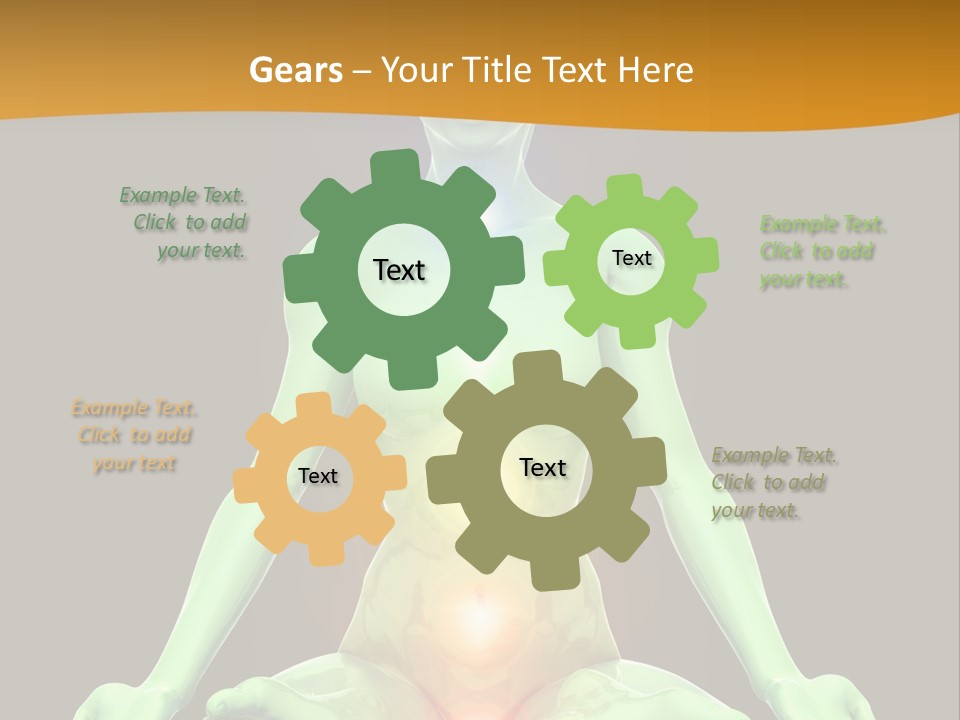 3D Illustration Of Woman Meditating And Energizing Her Energy Centers (Chakras) Through The Lotus Position PowerPoint Template