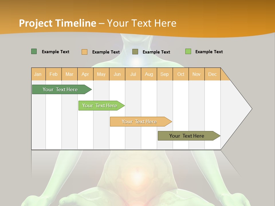 3D Illustration Of Woman Meditating And Energizing Her Energy Centers (Chakras) Through The Lotus Position PowerPoint Template