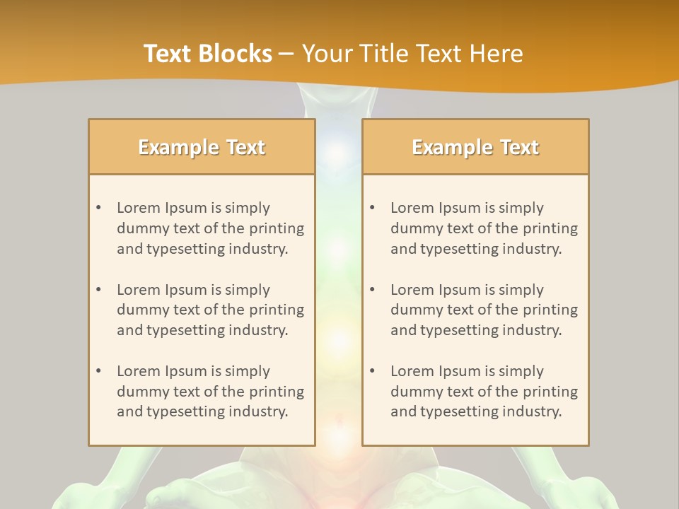 3D Illustration Of Woman Meditating And Energizing Her Energy Centers (Chakras) Through The Lotus Position PowerPoint Template