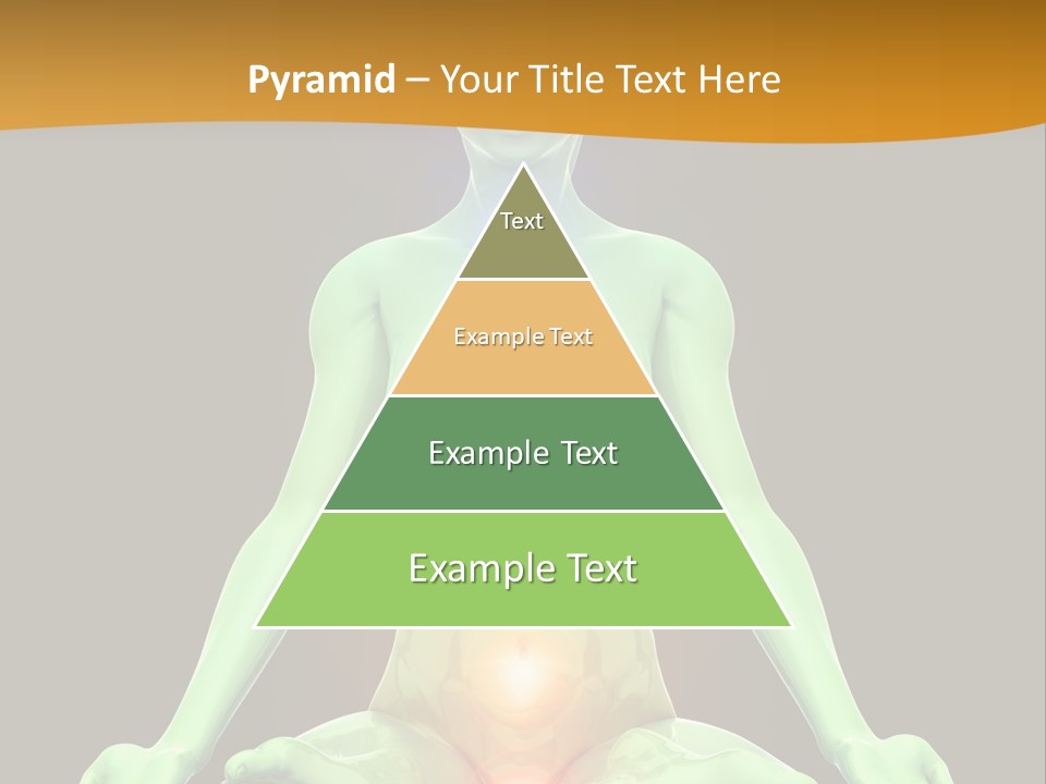 3D Illustration Of Woman Meditating And Energizing Her Energy Centers (Chakras) Through The Lotus Position PowerPoint Template