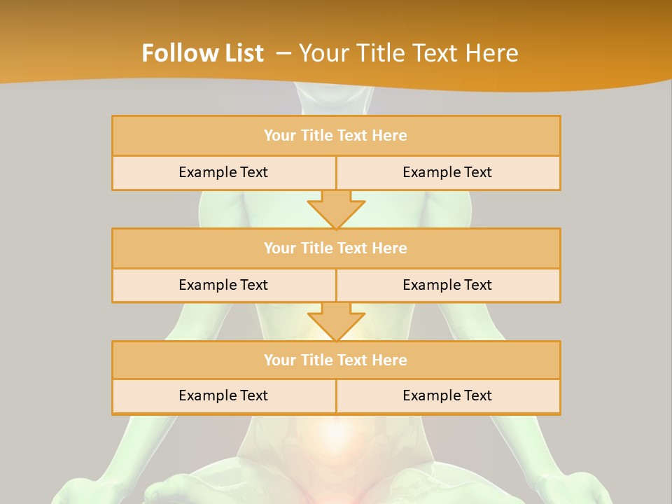 3D Illustration Of Woman Meditating And Energizing Her Energy Centers (Chakras) Through The Lotus Position PowerPoint Template