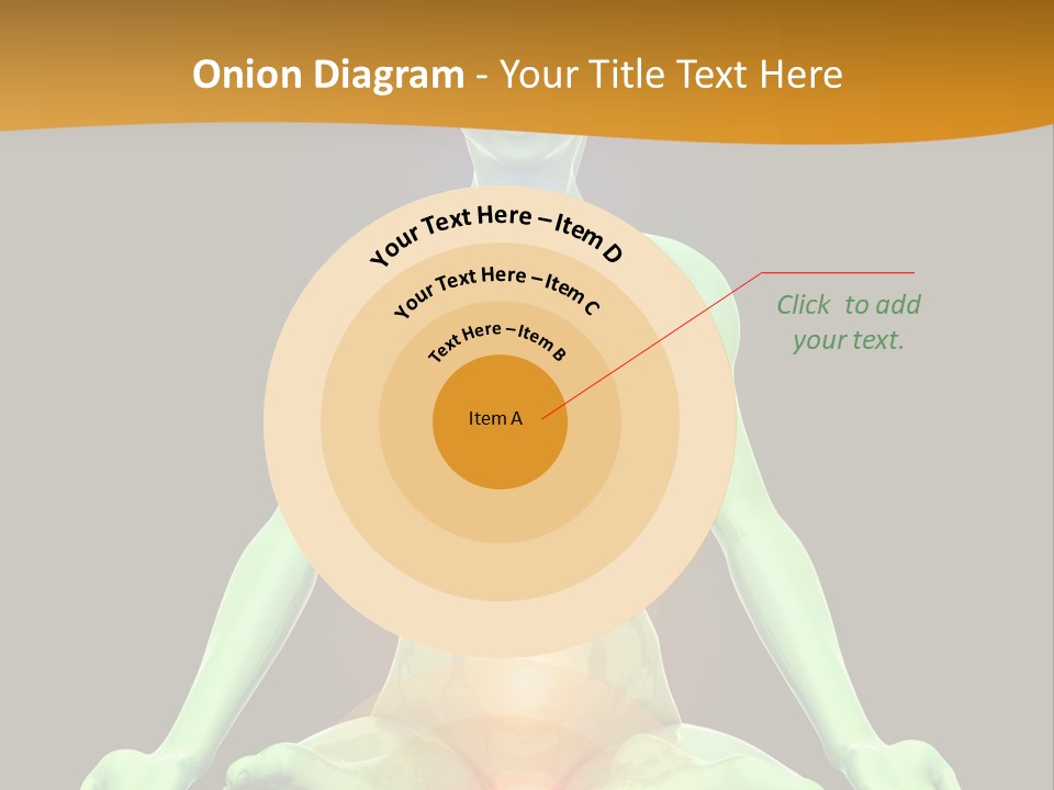 3D Illustration Of Woman Meditating And Energizing Her Energy Centers (Chakras) Through The Lotus Position PowerPoint Template