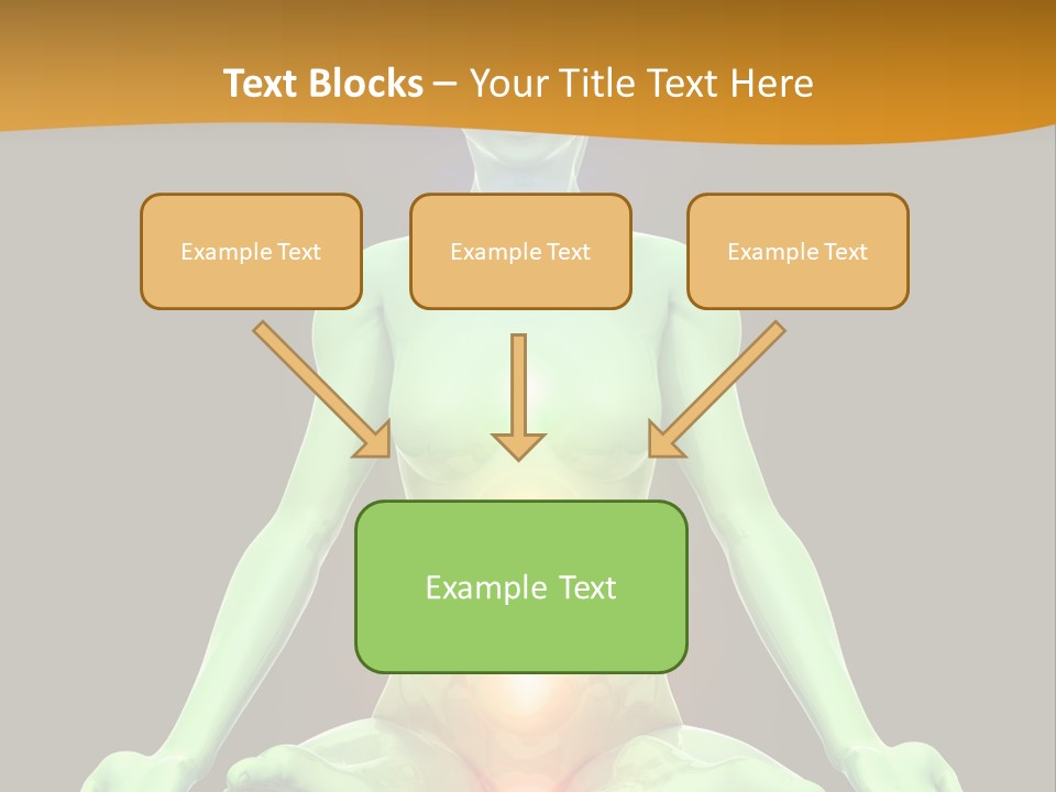 3D Illustration Of Woman Meditating And Energizing Her Energy Centers (Chakras) Through The Lotus Position PowerPoint Template