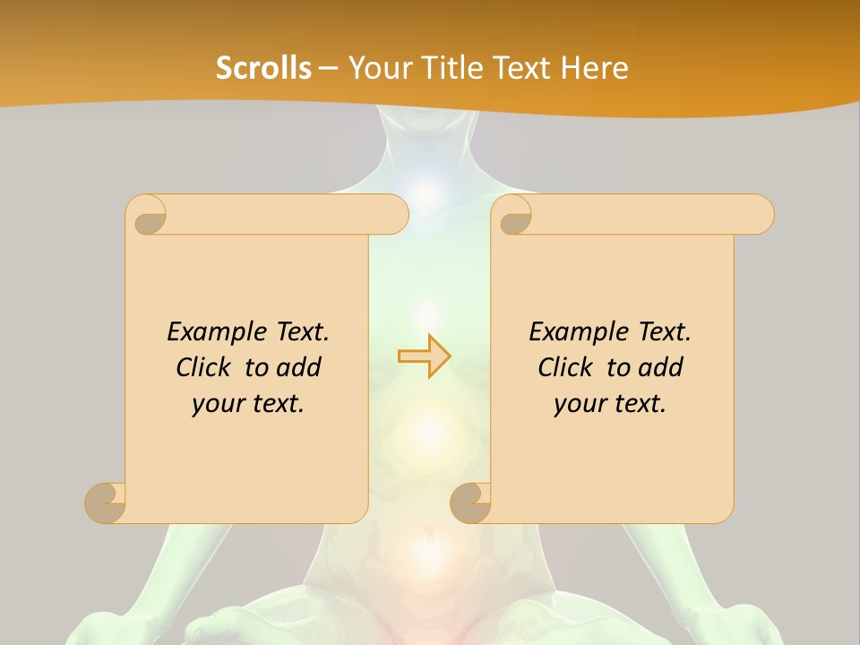 3D Illustration Of Woman Meditating And Energizing Her Energy Centers (Chakras) Through The Lotus Position PowerPoint Template