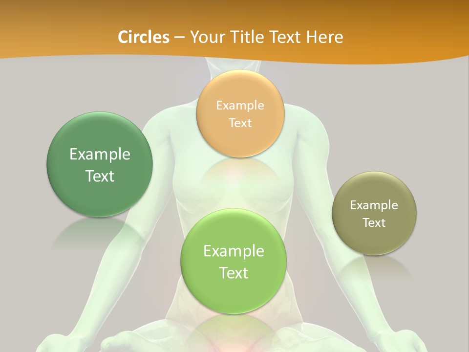 3D Illustration Of Woman Meditating And Energizing Her Energy Centers (Chakras) Through The Lotus Position PowerPoint Template