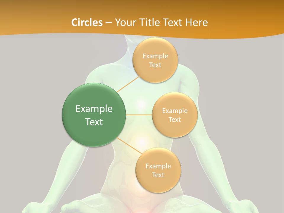 3D Illustration Of Woman Meditating And Energizing Her Energy Centers (Chakras) Through The Lotus Position PowerPoint Template