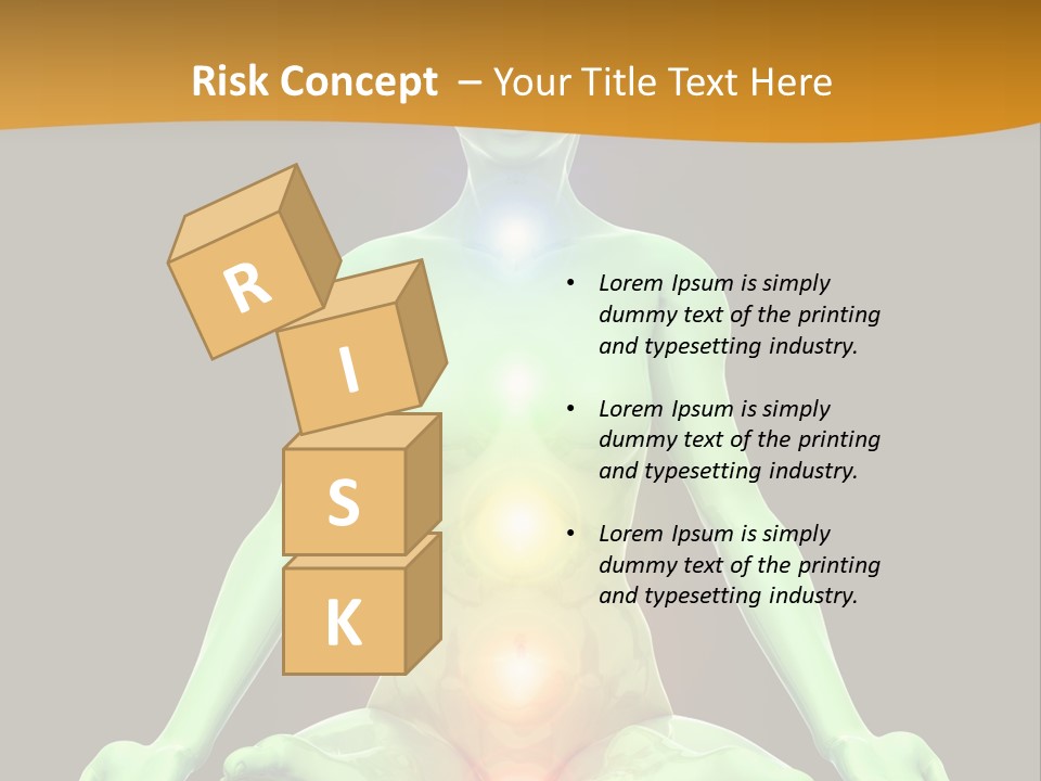3D Illustration Of Woman Meditating And Energizing Her Energy Centers (Chakras) Through The Lotus Position PowerPoint Template