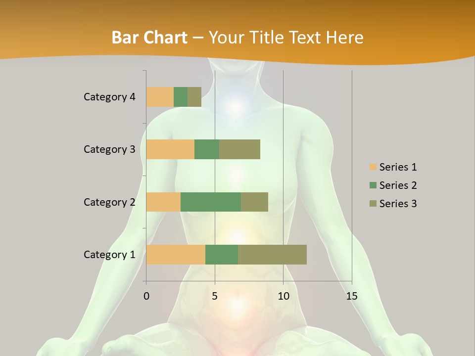 3D Illustration Of Woman Meditating And Energizing Her Energy Centers (Chakras) Through The Lotus Position PowerPoint Template