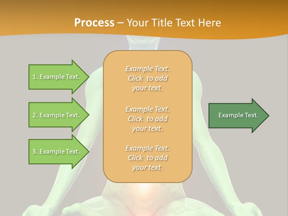 3D Illustration Of Woman Meditating And Energizing Her Energy Centers (Chakras) Through The Lotus Position PowerPoint Template
