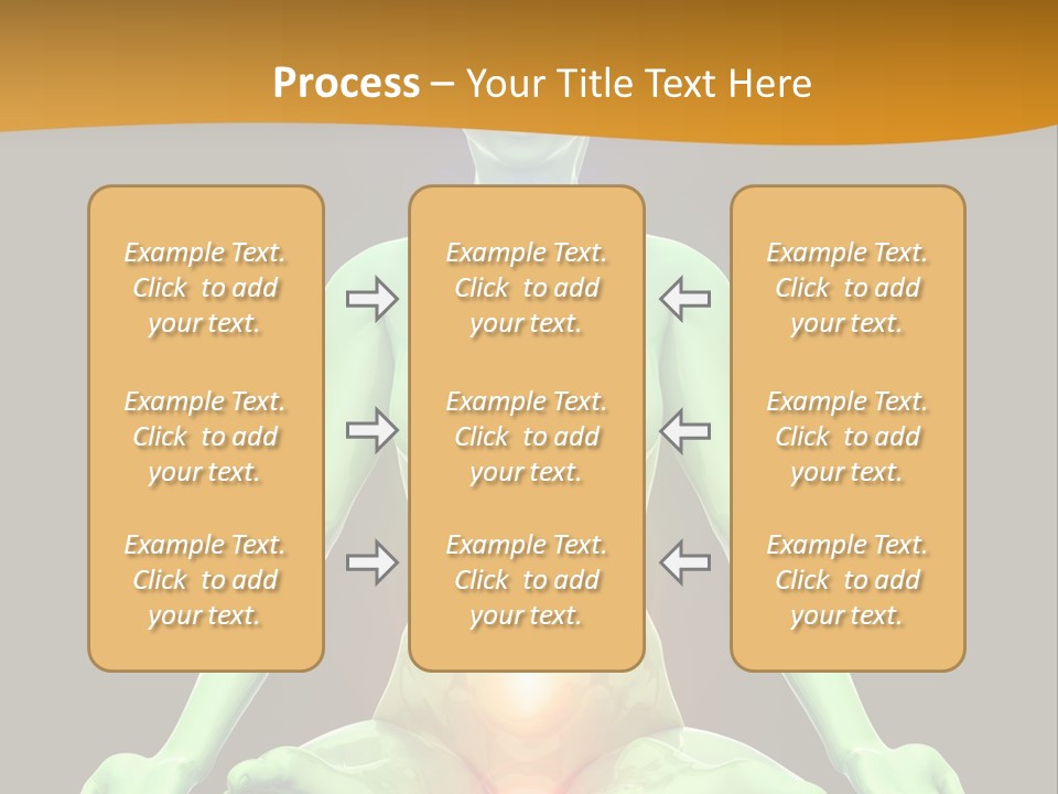 3D Illustration Of Woman Meditating And Energizing Her Energy Centers (Chakras) Through The Lotus Position PowerPoint Template