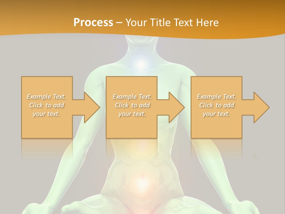 3D Illustration Of Woman Meditating And Energizing Her Energy Centers (Chakras) Through The Lotus Position PowerPoint Template