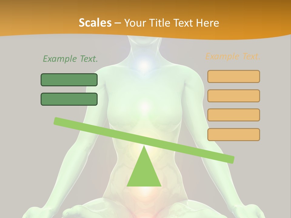 3D Illustration Of Woman Meditating And Energizing Her Energy Centers (Chakras) Through The Lotus Position PowerPoint Template
