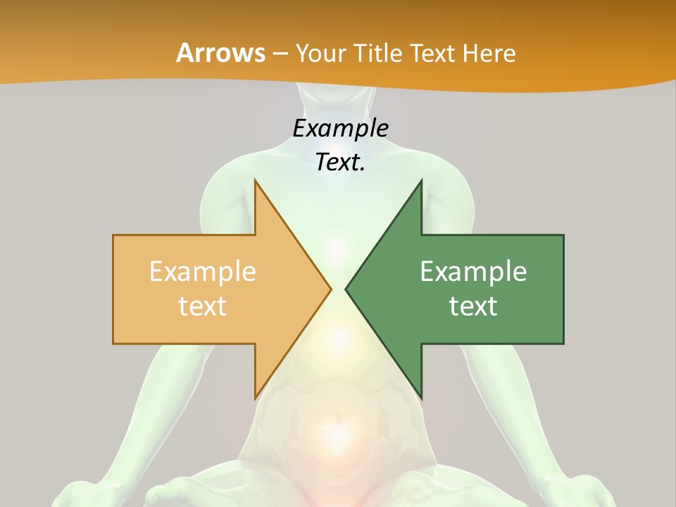 3D Illustration Of Woman Meditating And Energizing Her Energy Centers (Chakras) Through The Lotus Position PowerPoint Template