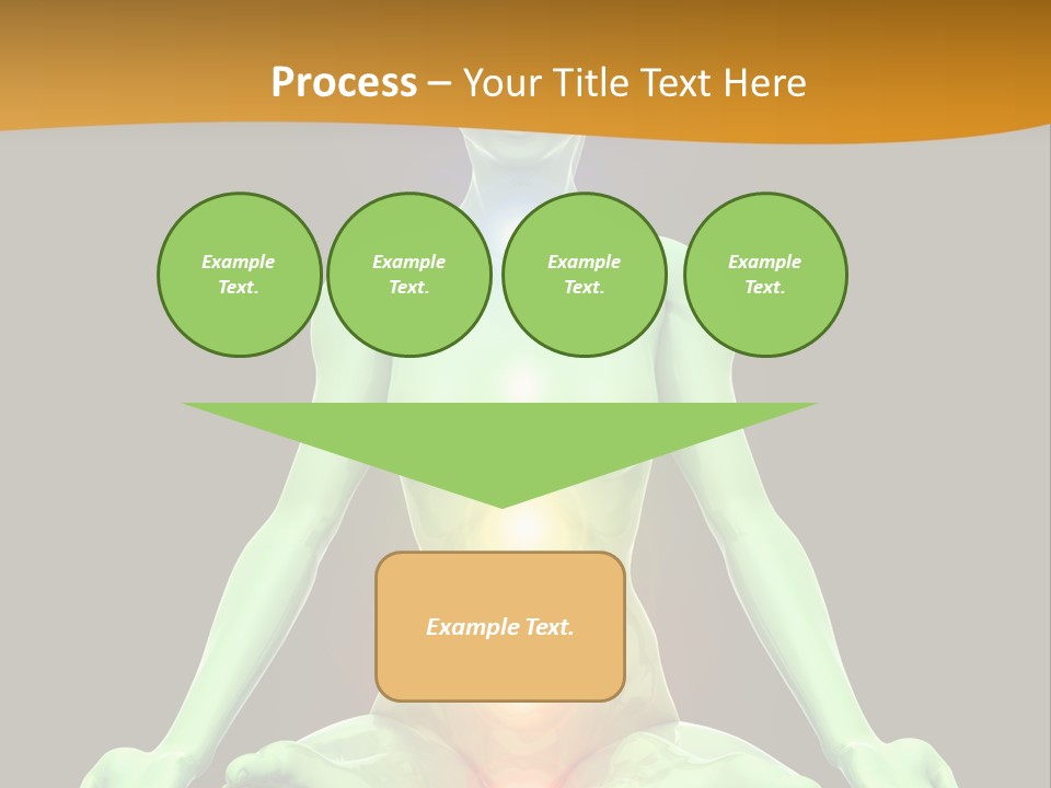 3D Illustration Of Woman Meditating And Energizing Her Energy Centers (Chakras) Through The Lotus Position PowerPoint Template