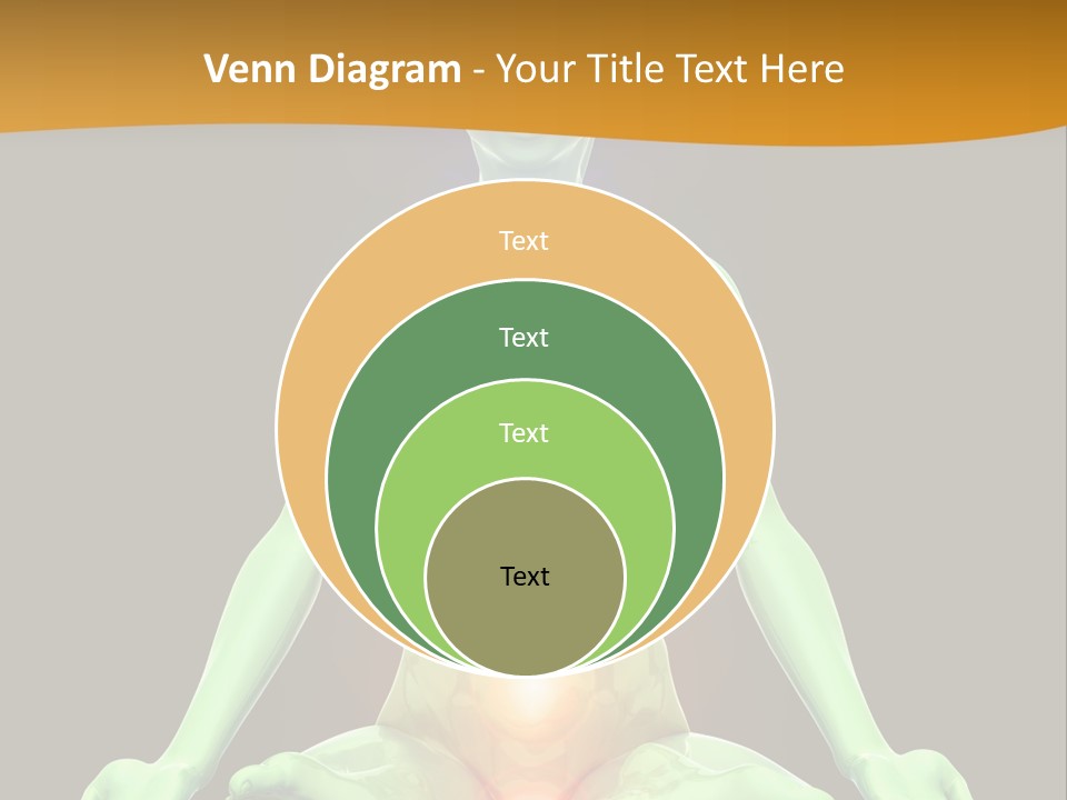 3D Illustration Of Woman Meditating And Energizing Her Energy Centers (Chakras) Through The Lotus Position PowerPoint Template