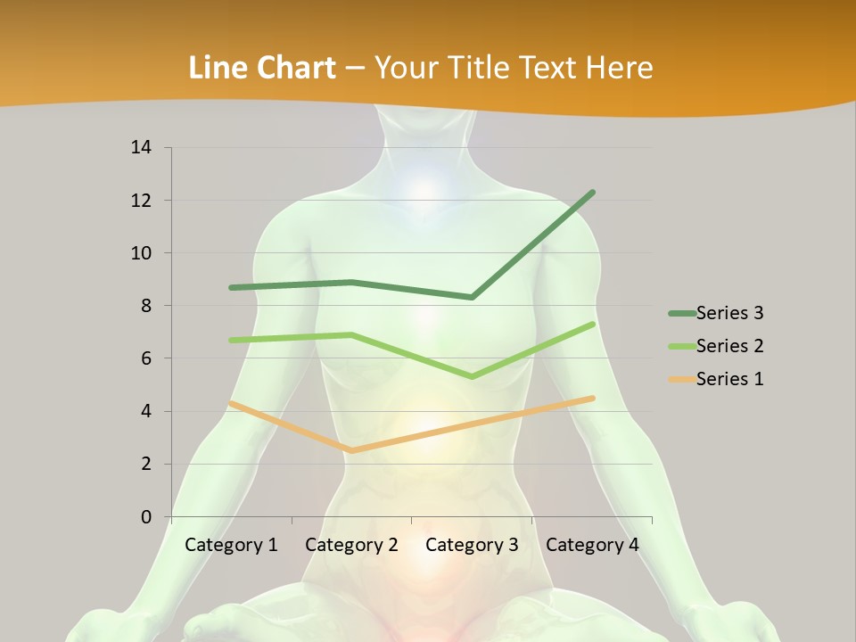 3D Illustration Of Woman Meditating And Energizing Her Energy Centers (Chakras) Through The Lotus Position PowerPoint Template