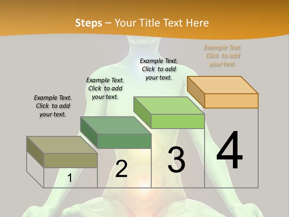 3D Illustration Of Woman Meditating And Energizing Her Energy Centers (Chakras) Through The Lotus Position PowerPoint Template