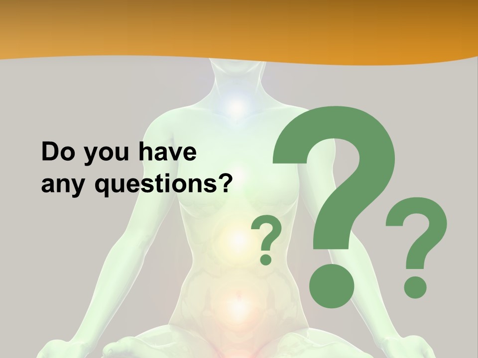 3D Illustration Of Woman Meditating And Energizing Her Energy Centers (Chakras) Through The Lotus Position PowerPoint Template