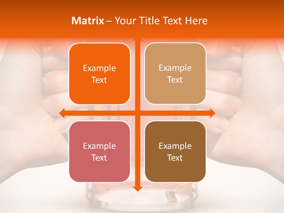 Competition Of Two Human Hands With Beer In Glass. Clipping Path Is Included PowerPoint Template